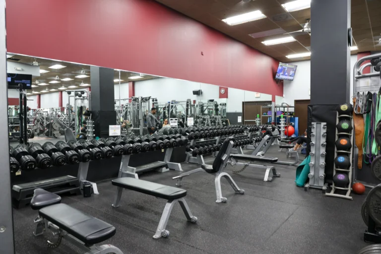 Dumbbells and benches at Foundation Fitness Cambridge